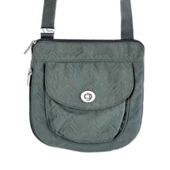 Baggallini Dash Crossbody Bag Expandable Gray Zebra‎ Print Purse - Picture 1 of 5